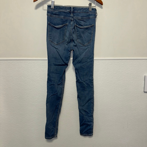 Women's Hollister Juniors 3 R Blue High-Rise Distressed Jeggings 26 W 28 L - Picture 9 of 10